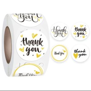 100 thank you stickers